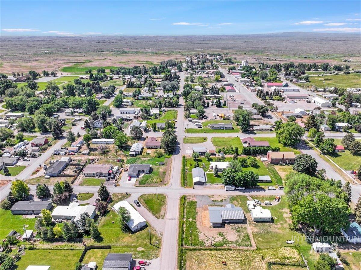 Aerial view of residential area