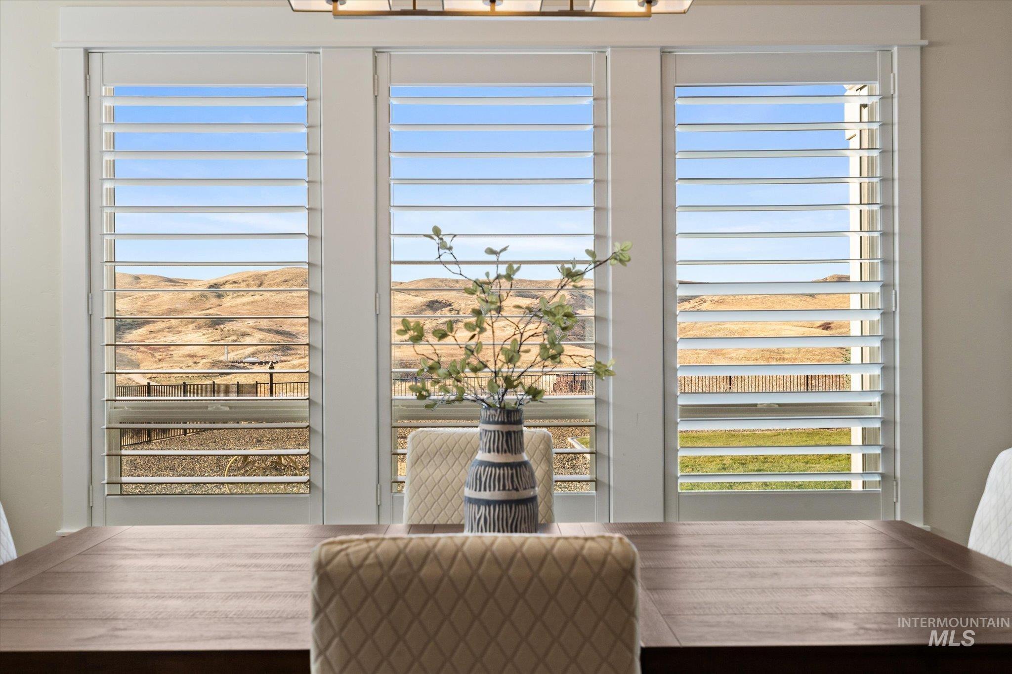 Dining area view of radiator