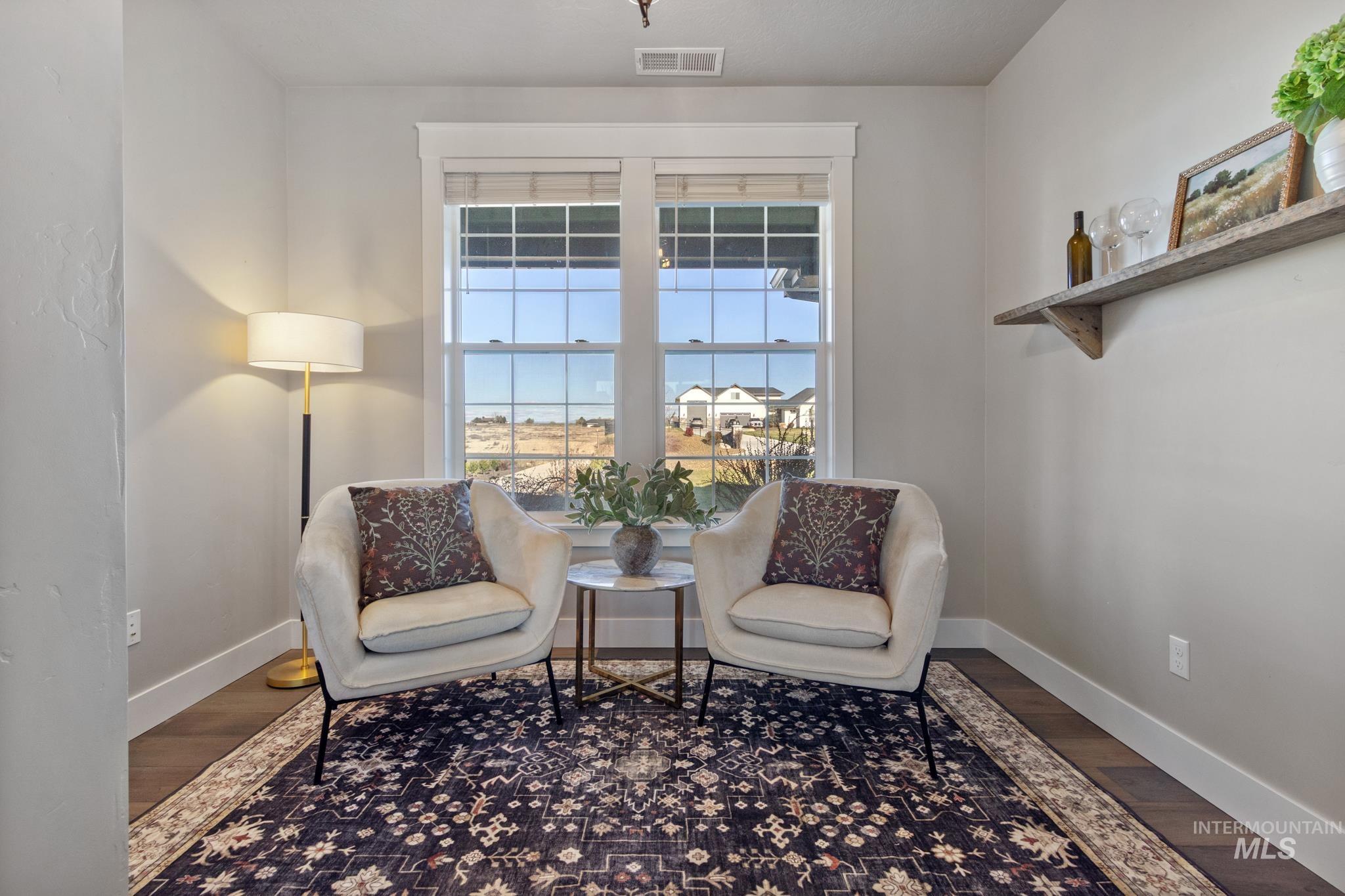 Office with service closet for home technology systems