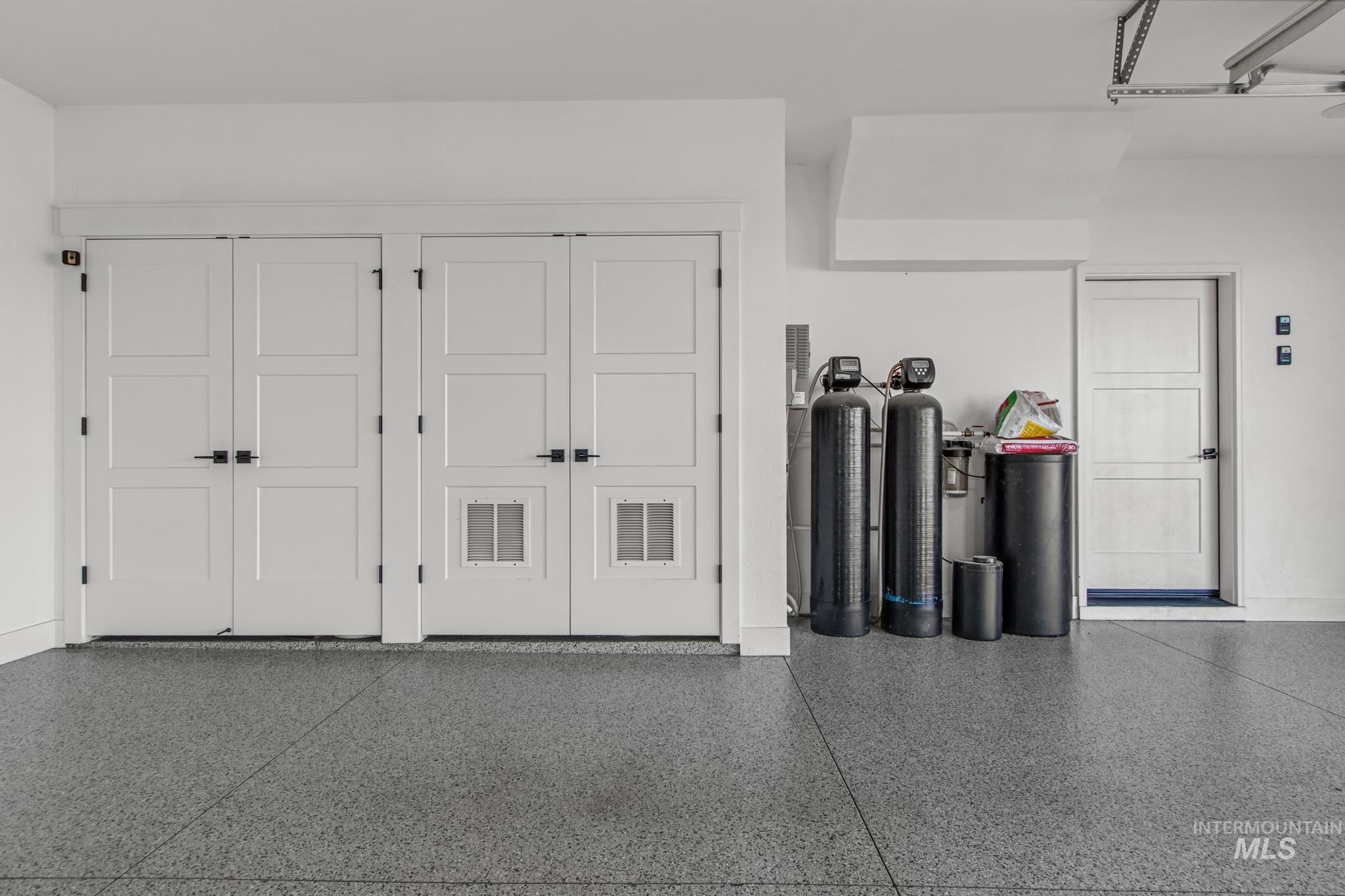 Garage with baseboards