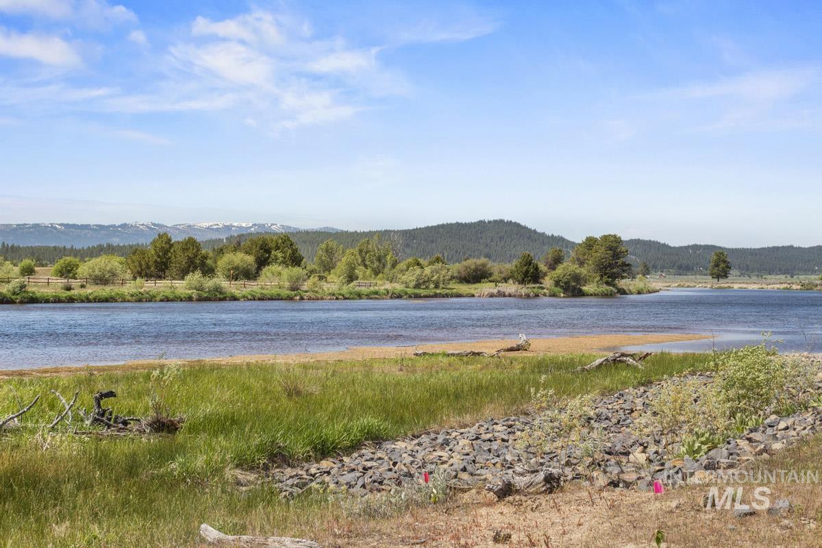 Water view with a mountainous background