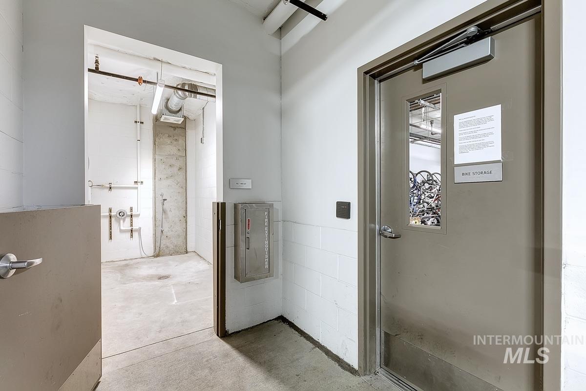 Dog wash station & bike storage