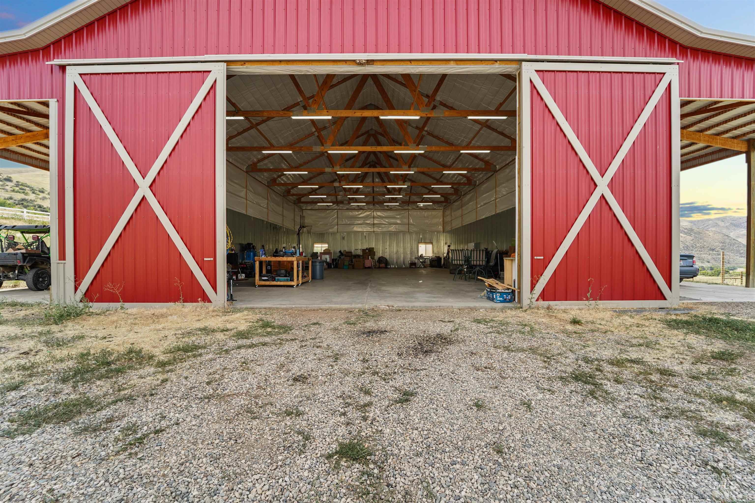 View of pole building