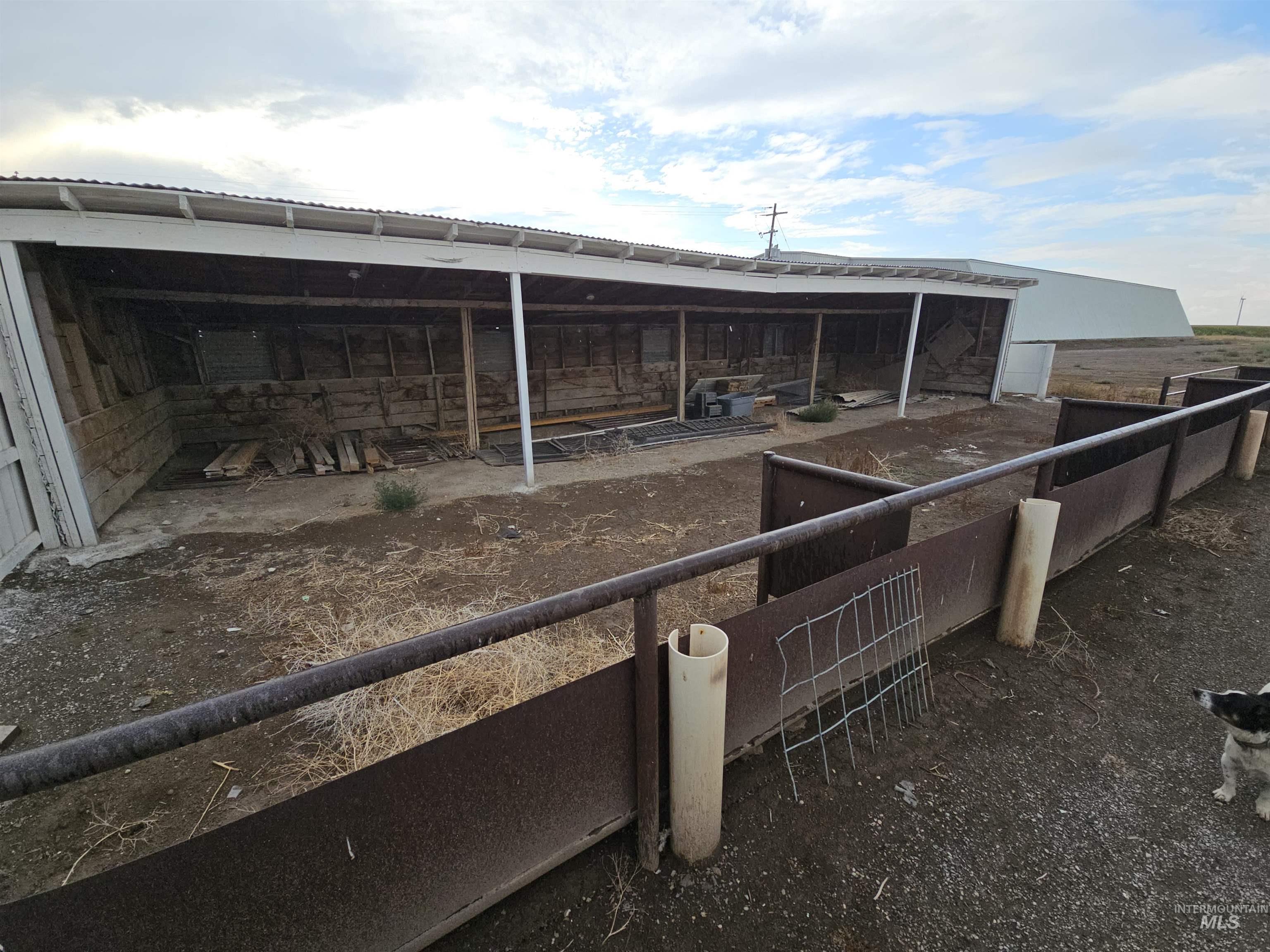 View of horse barn