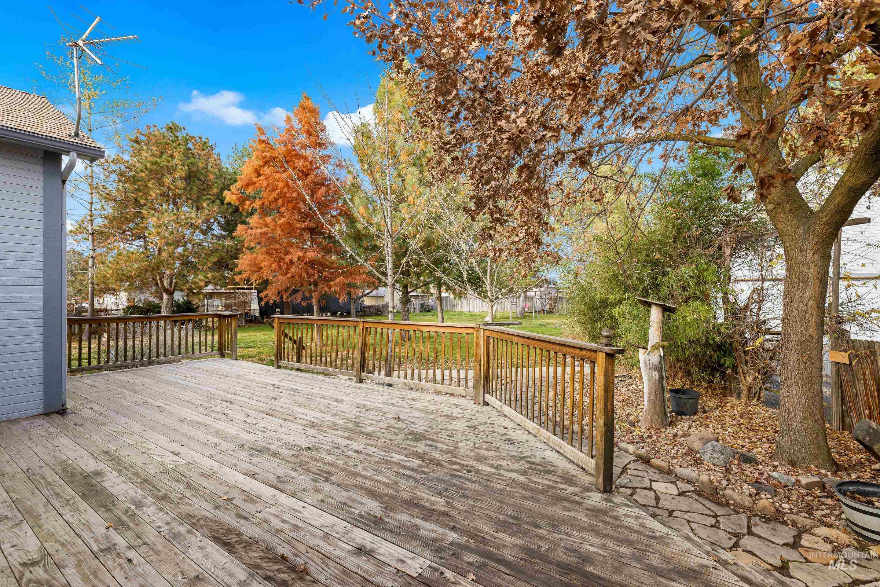 View of wooden terrace