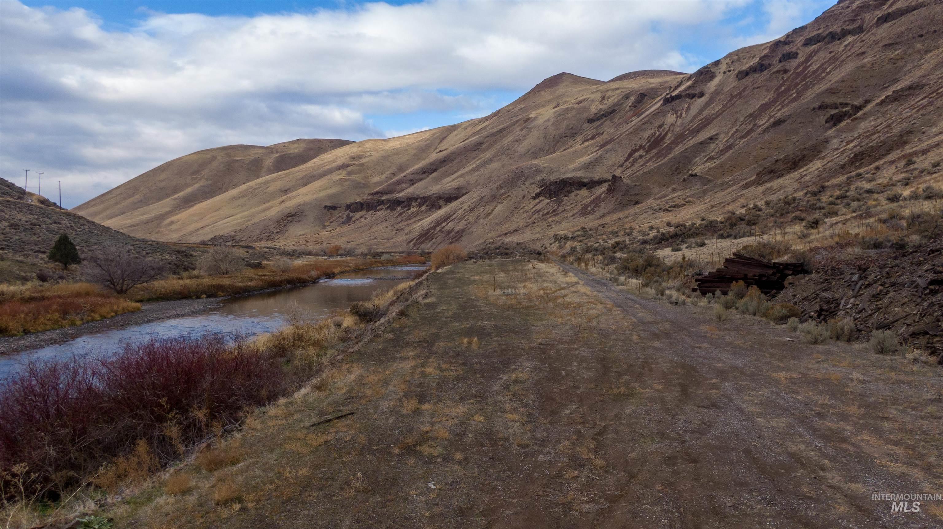 View of mountain background with a large body of water