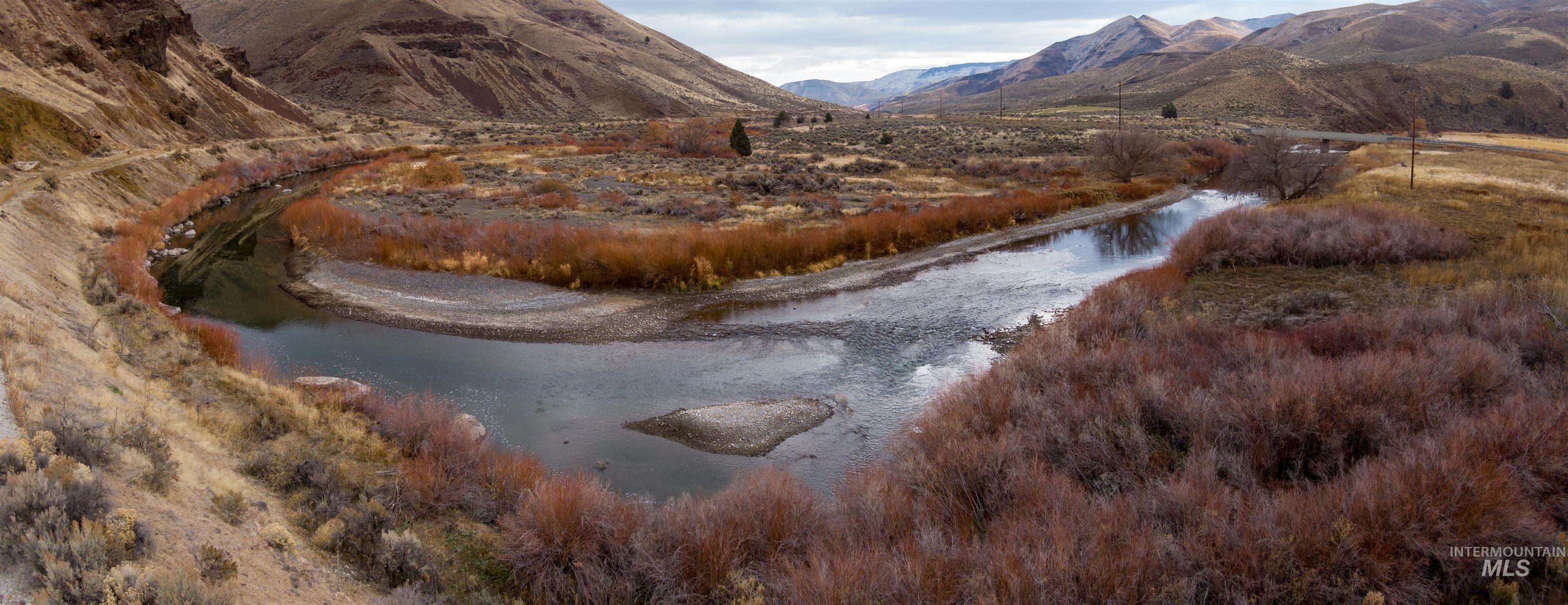 View of mountain background with a large body of water