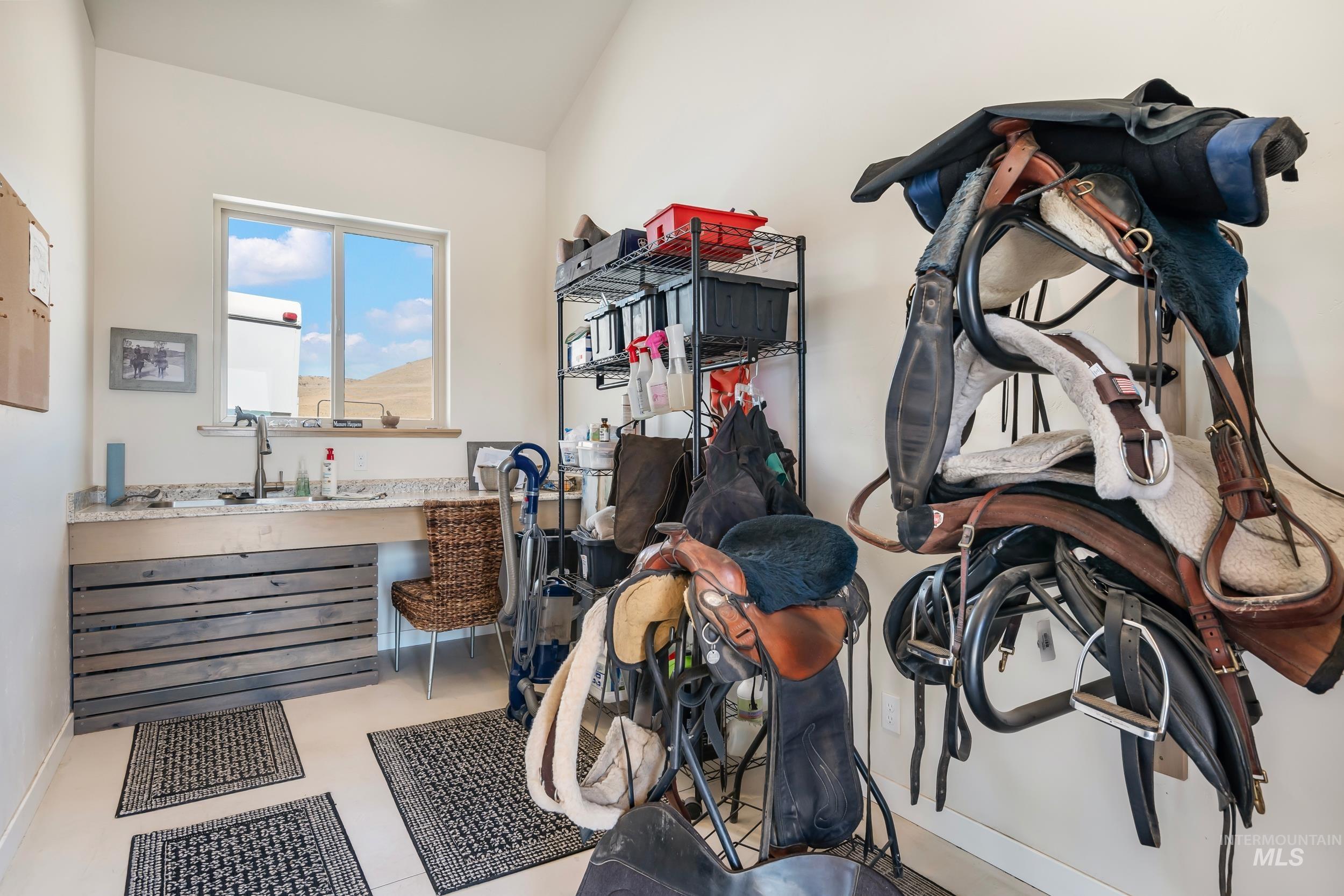 Storage featuring a sink