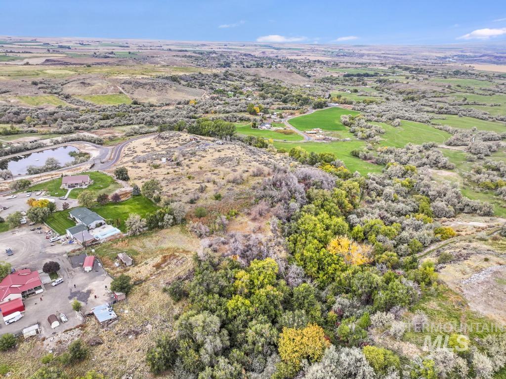 Aerial view of a large body of water