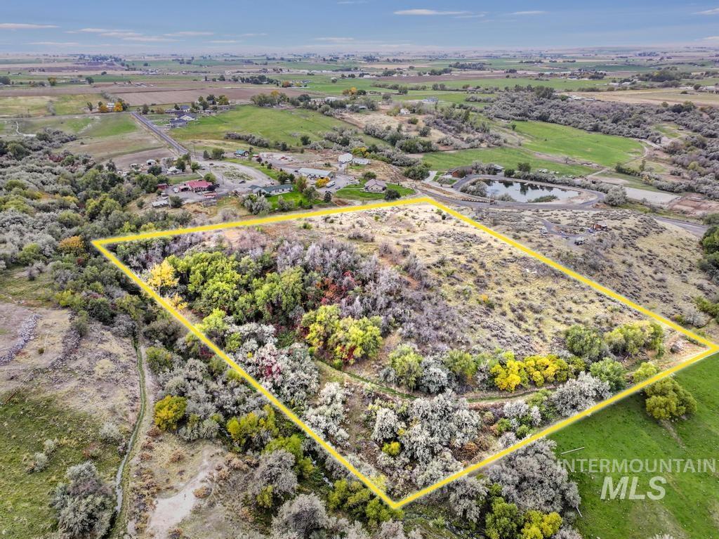 View of rural area with property parcel outlined