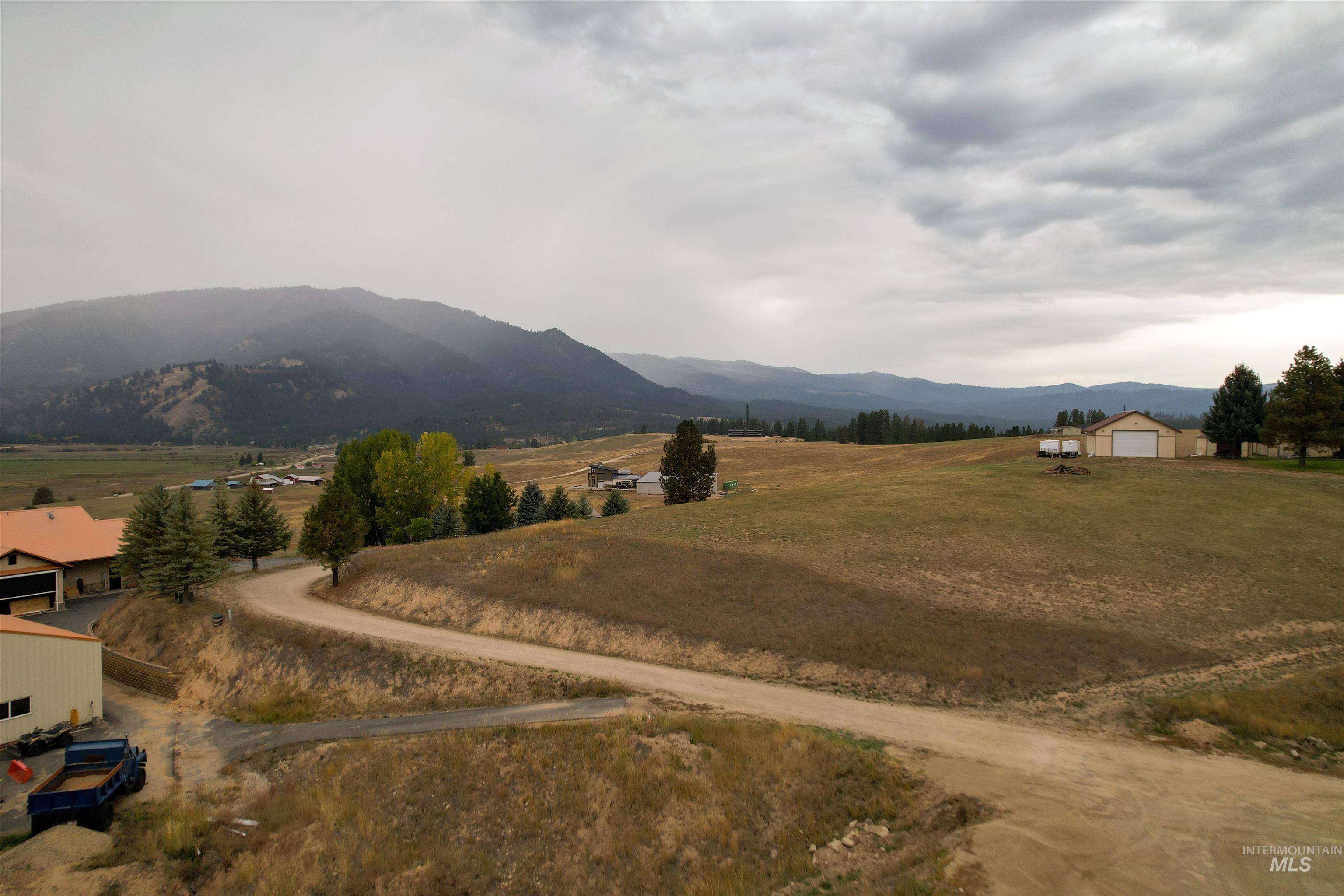 Mountain view with rural landscape