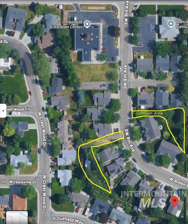 Aerial map of property and surrounding area