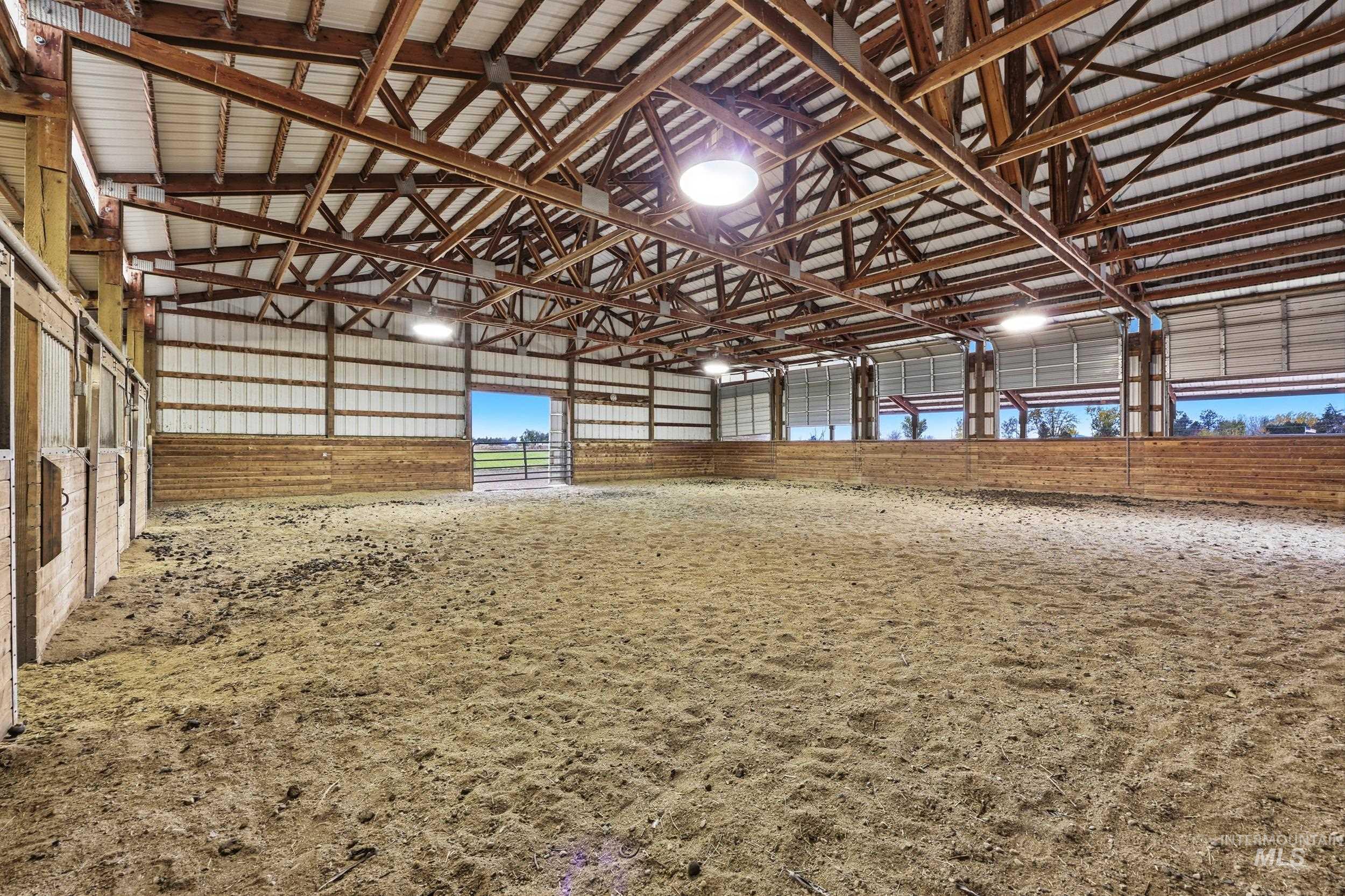 View of indoor riding arena
