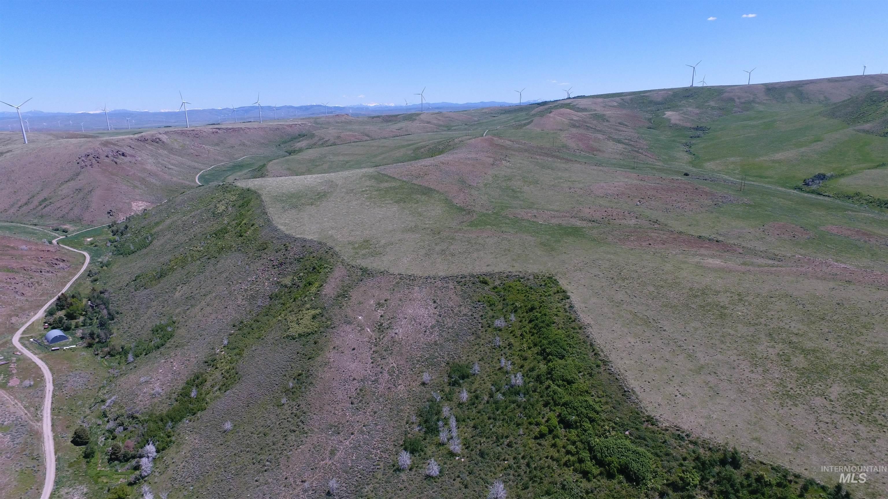 Bird's eye view of a mountain backdrop