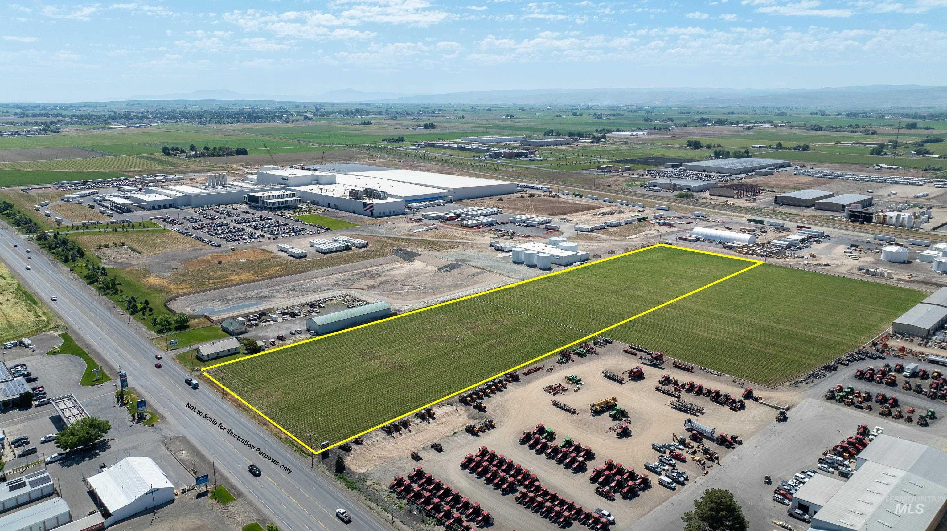 View of property location with property boundaries highlighted