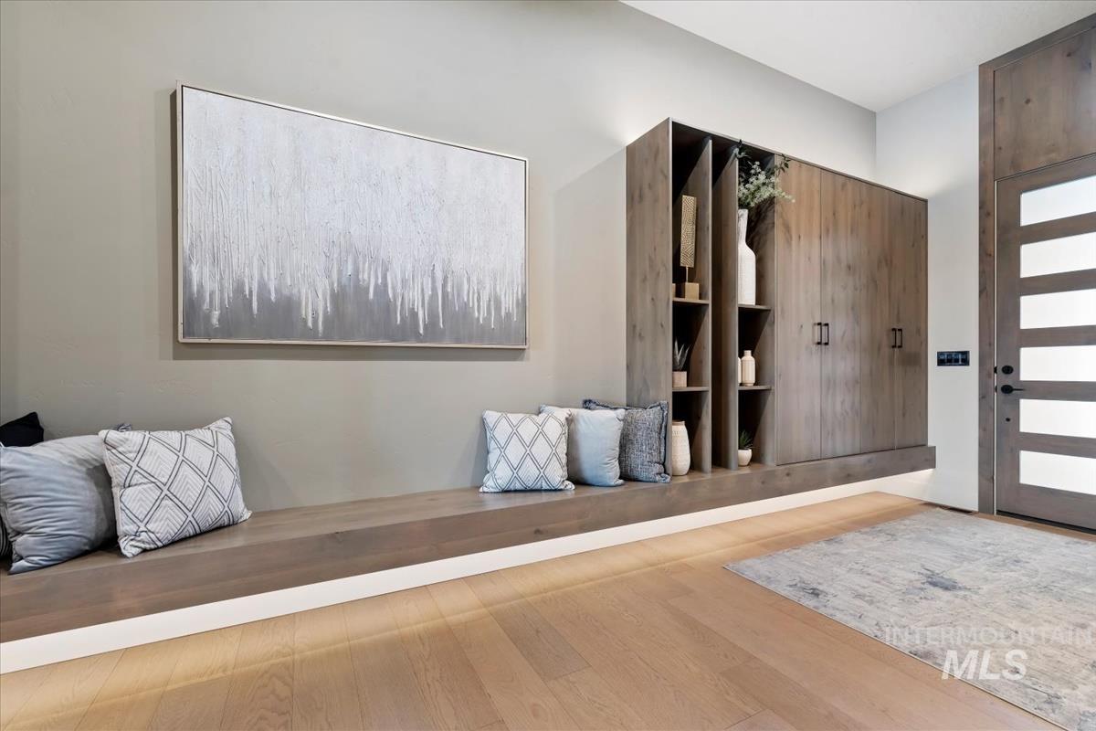 Mudroom featuring wood finished floors