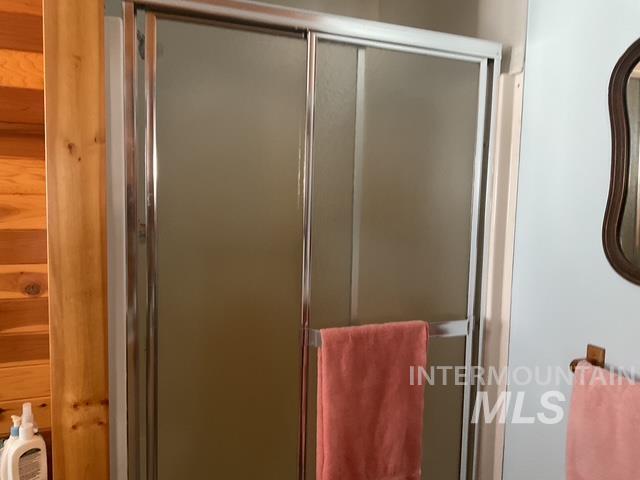 Bathroom with a shower stall