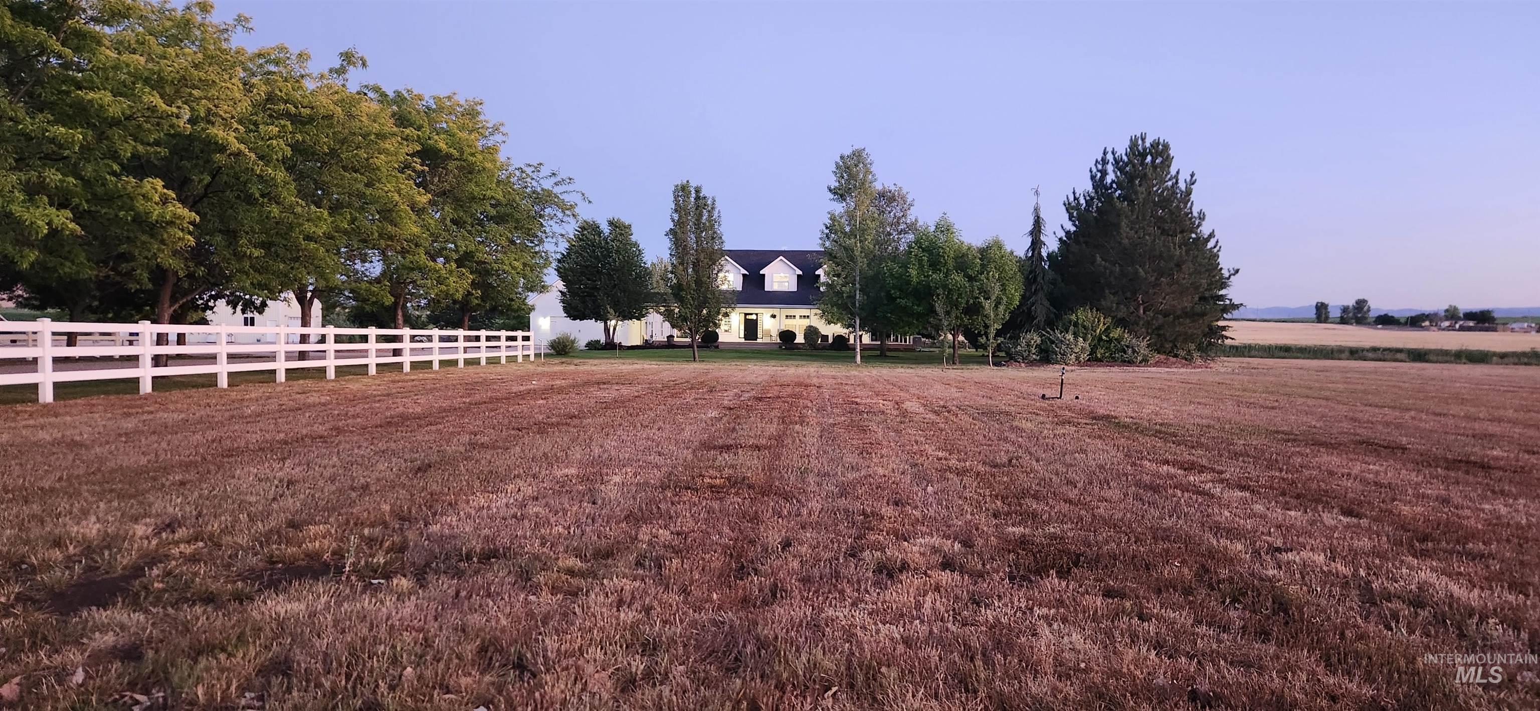 View of yard featuring a view of countryside