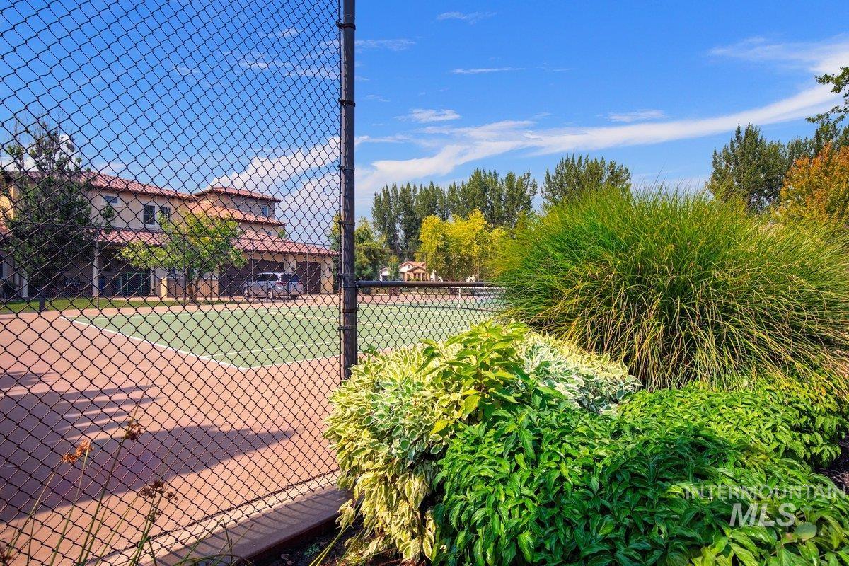 View of tennis court