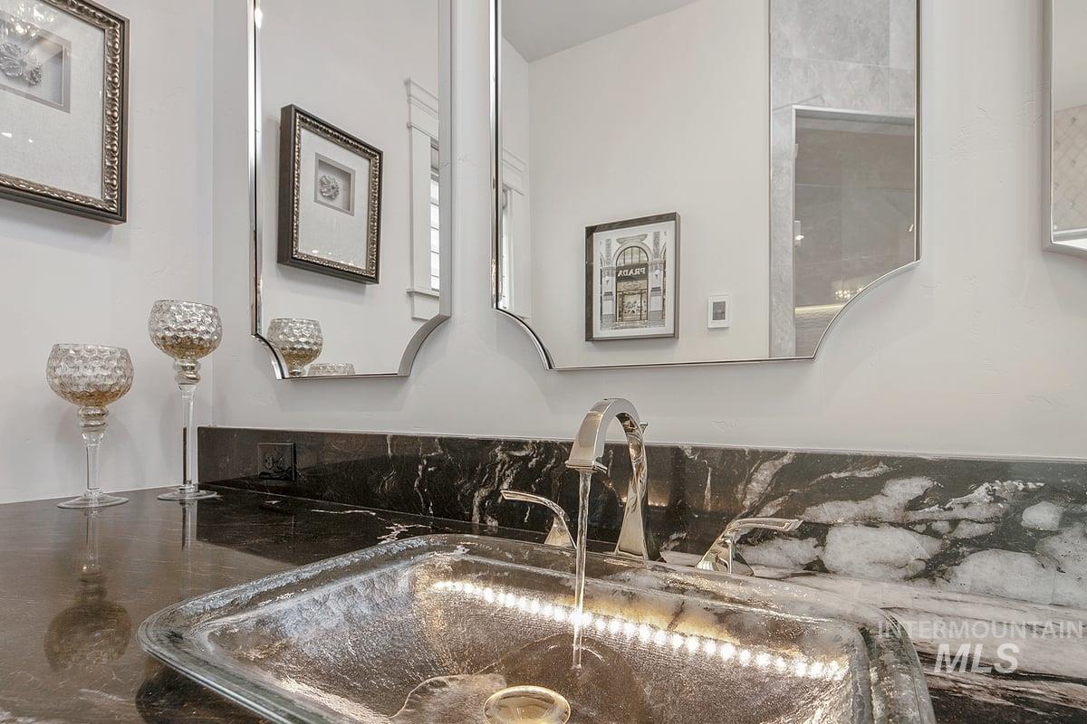 Bathroom view of a sink