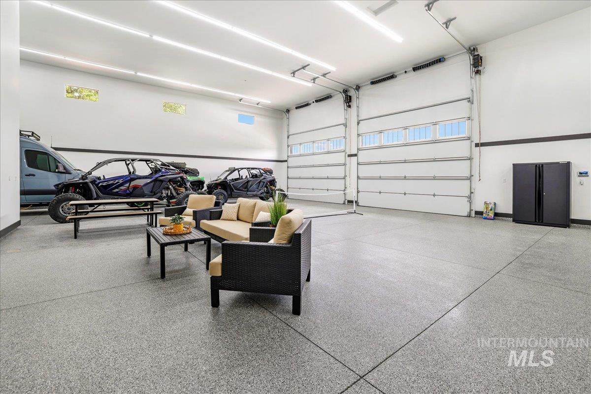 Garage with baseboards