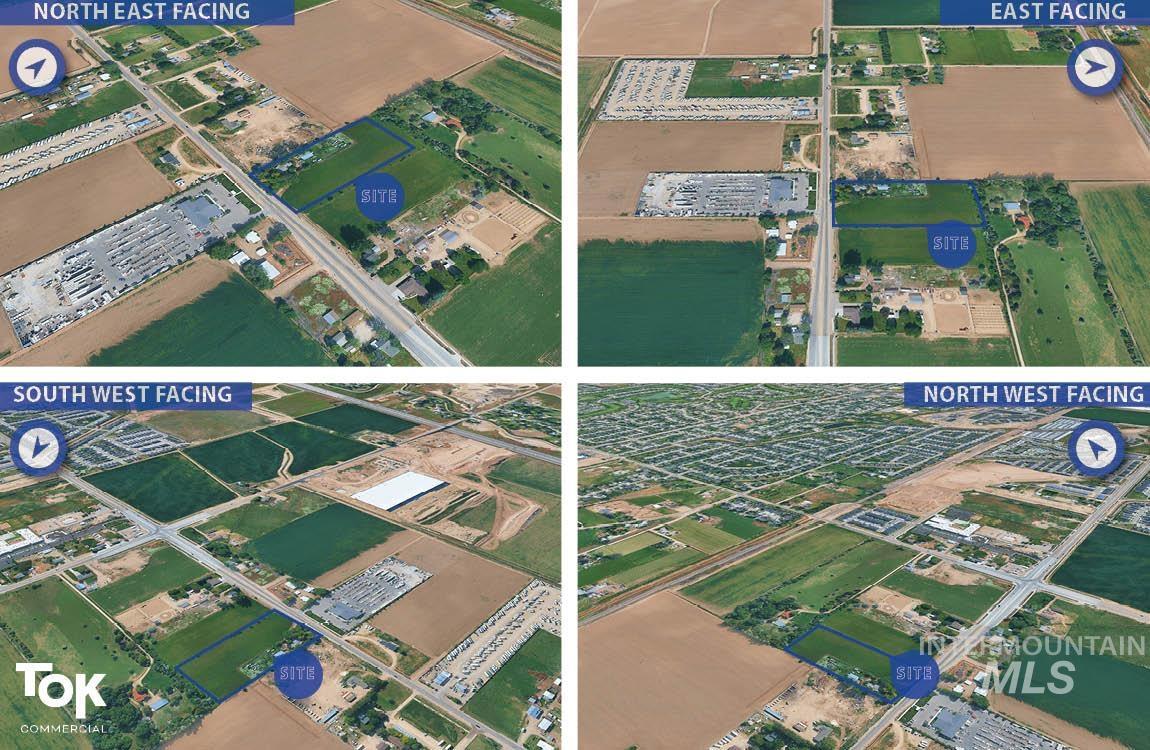Aerial map of property and surrounding area