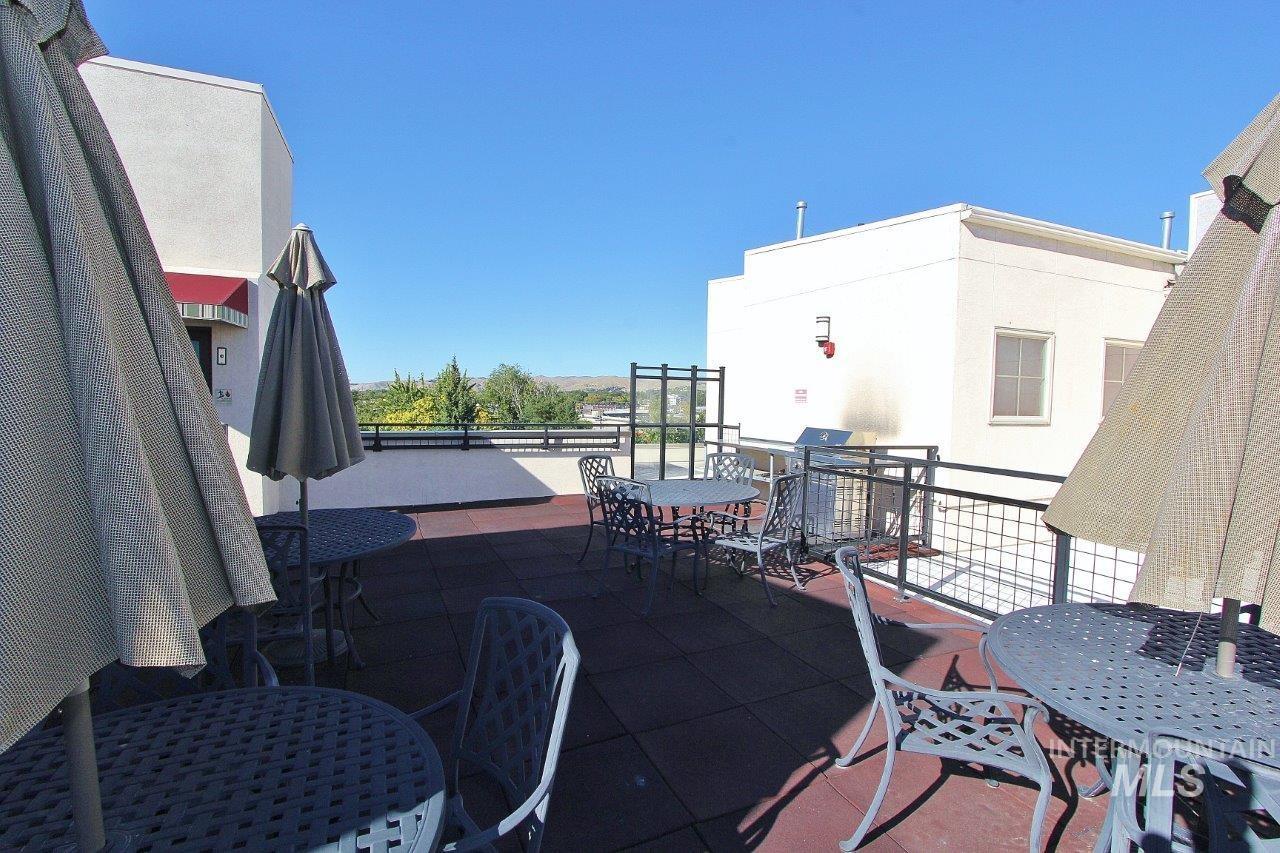 View of patio featuring outdoor dining space