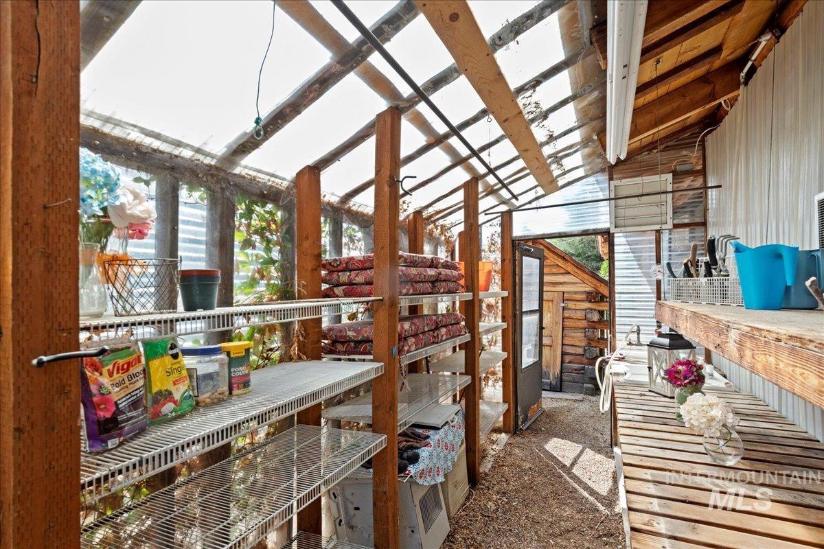 Green House with lofted ceiling