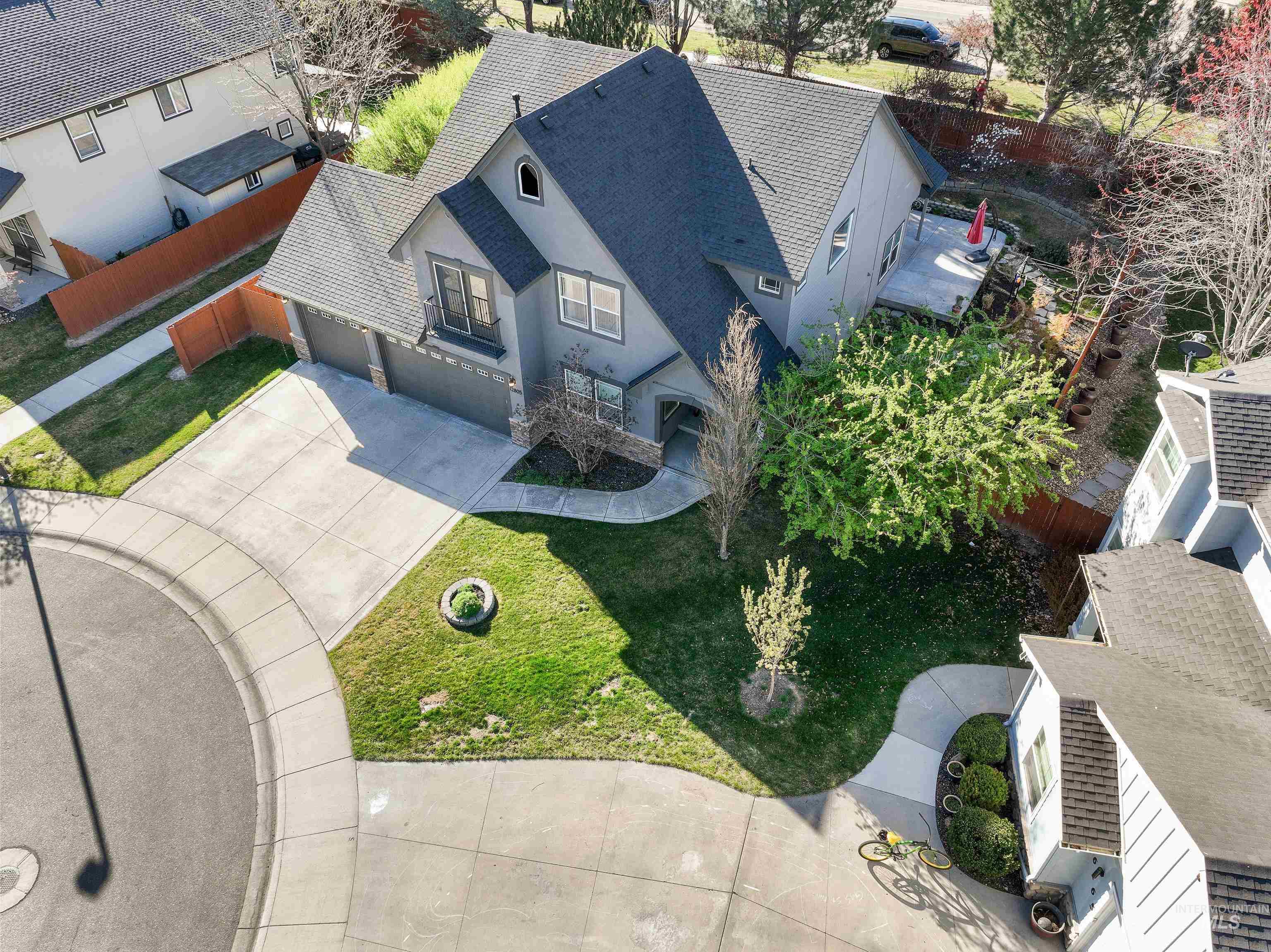 View from above of property