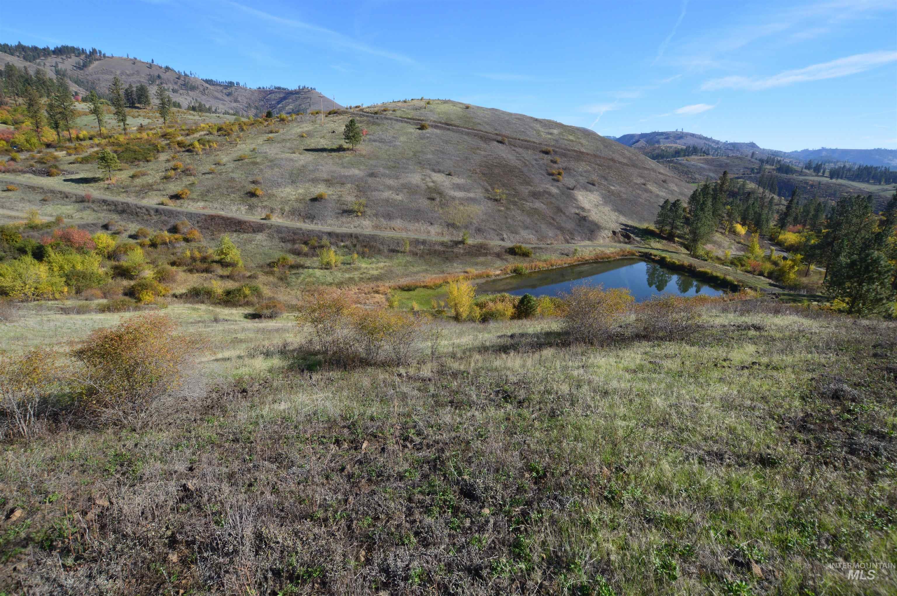 View of mountain background with a nearby body of water