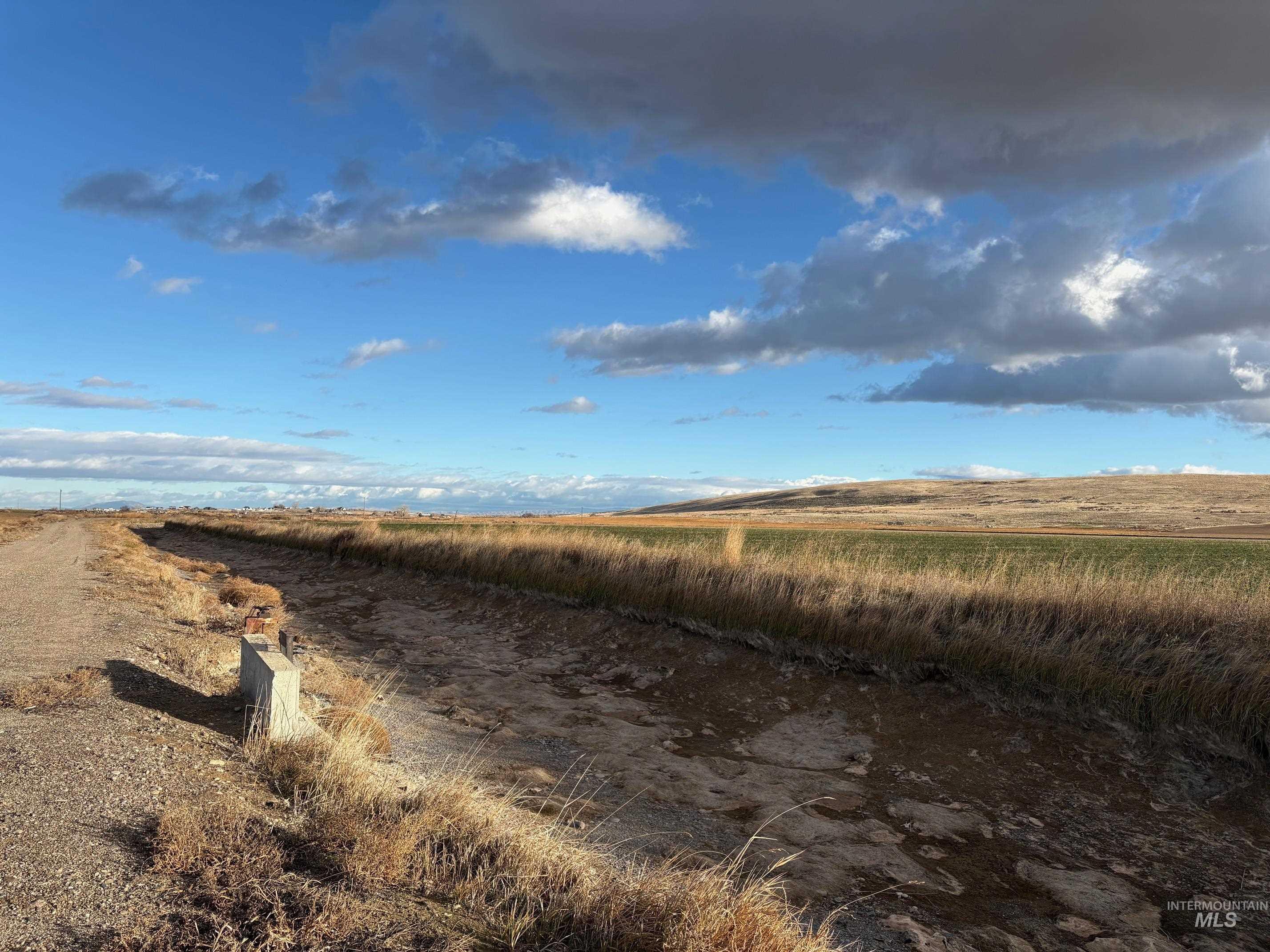 Water view with rural landscape
