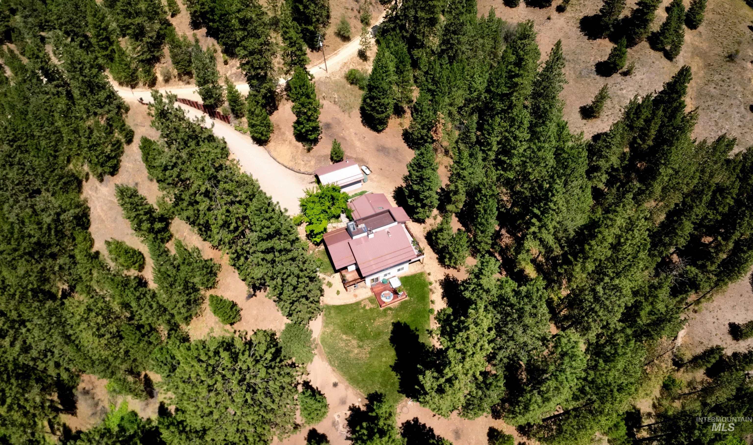 View from above of property