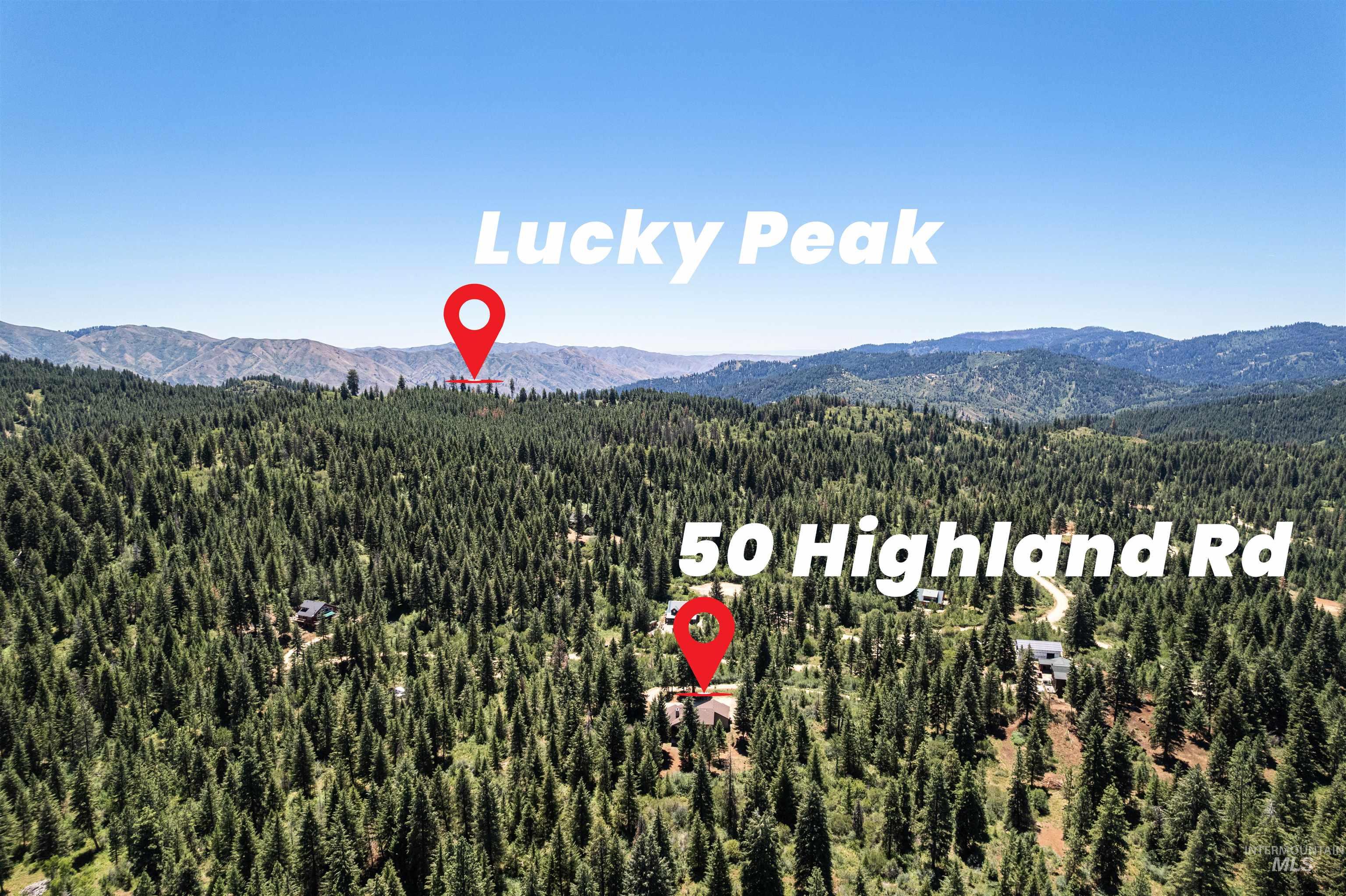 View of mountain background with a heavily wooded area