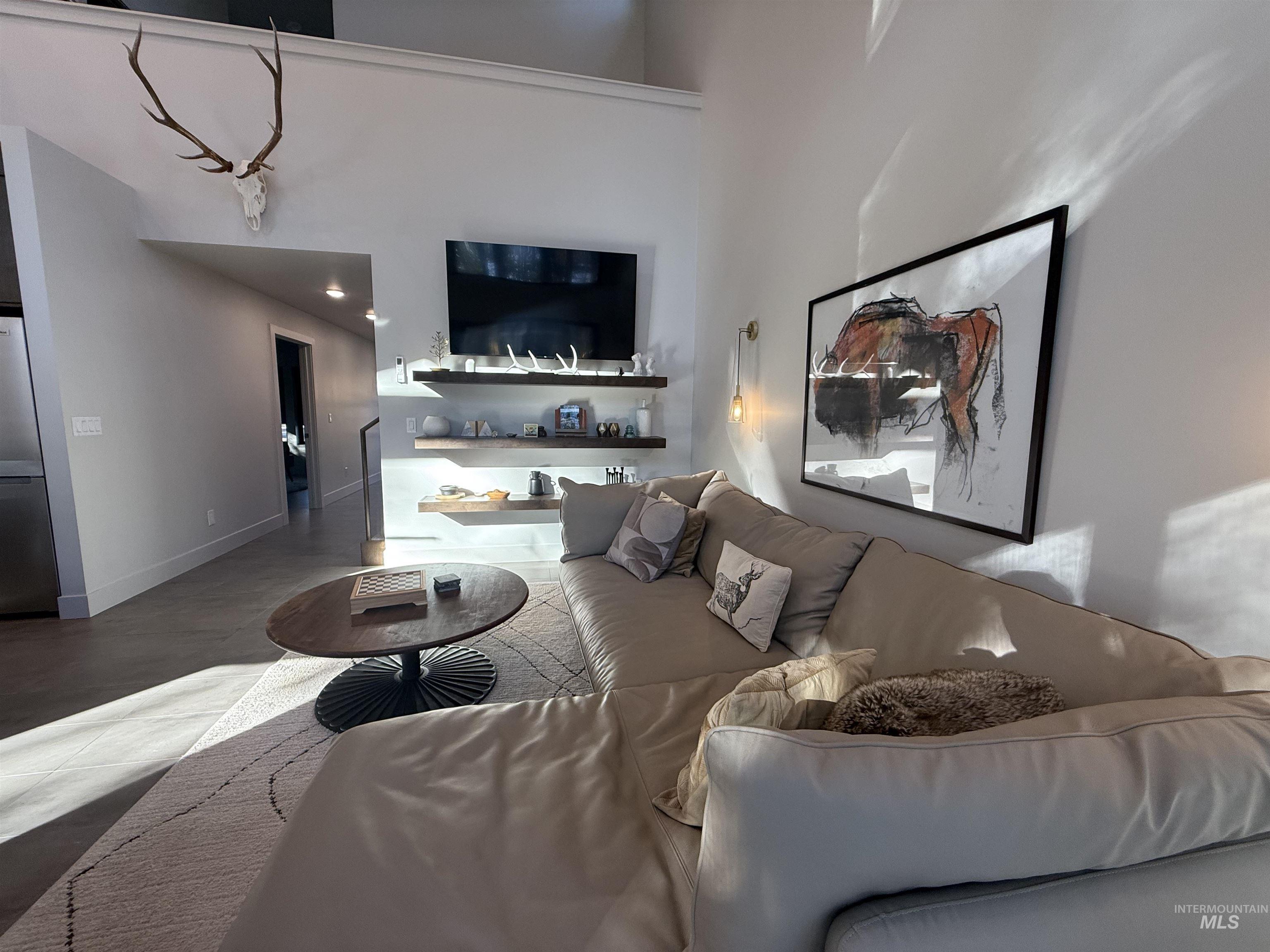 Living room featuring baseboards