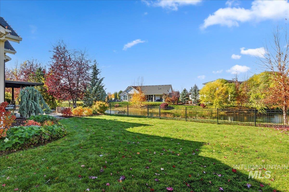 View of yard featuring a water view