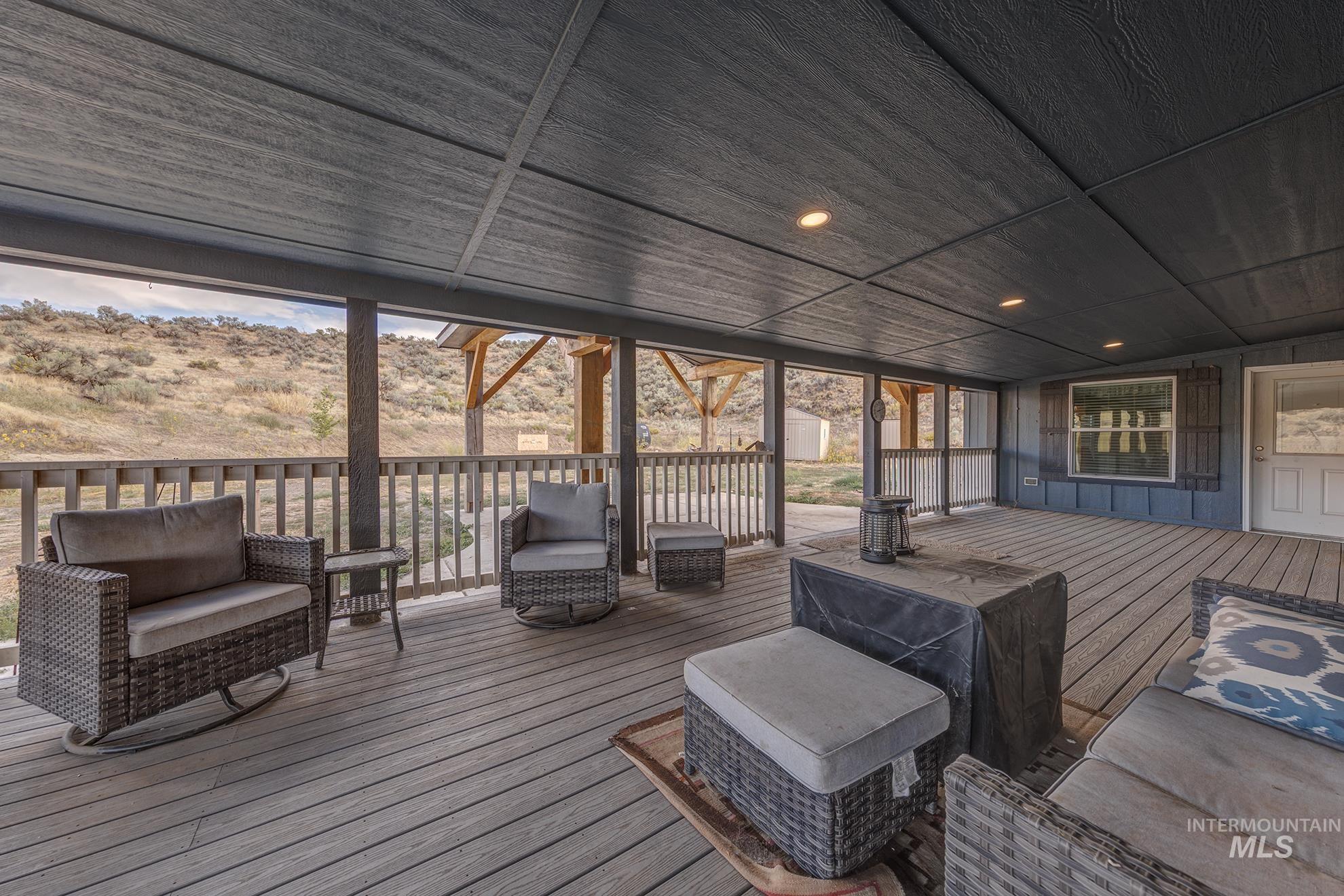 View of wooden terrace