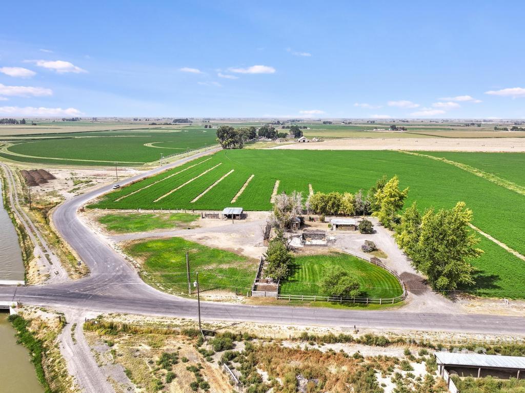 Aerial view of sparsely populated area
