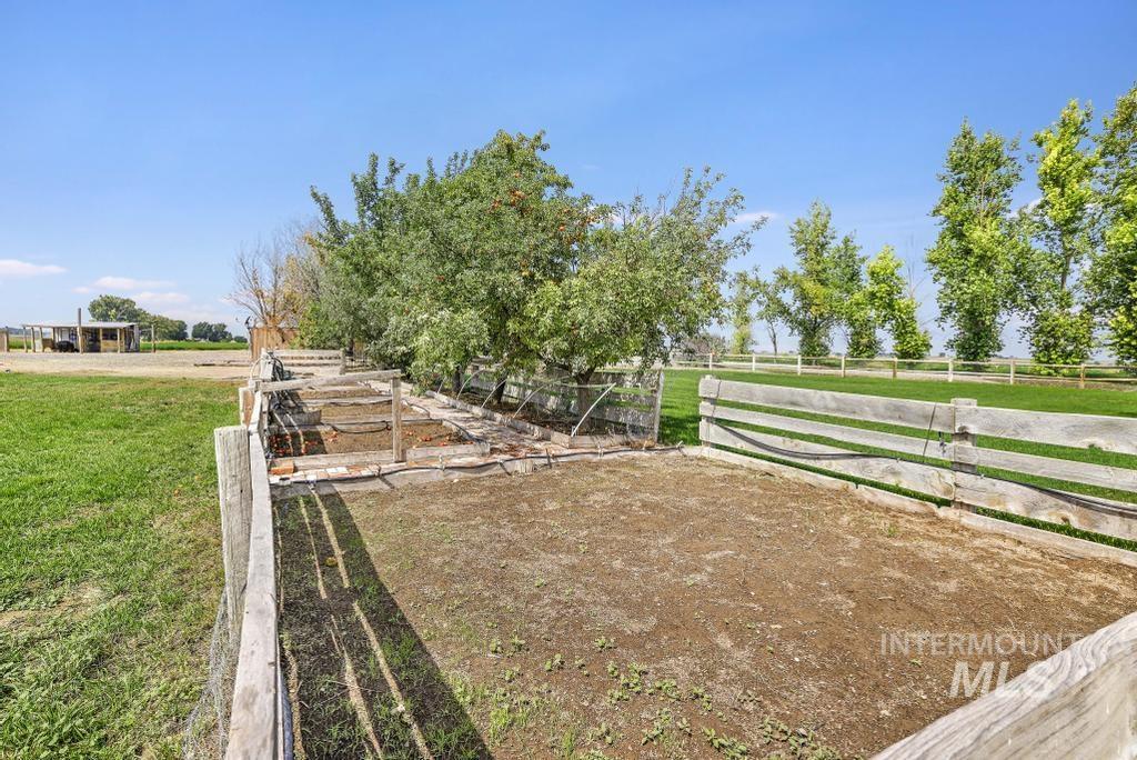 View of yard featuring a view of countryside