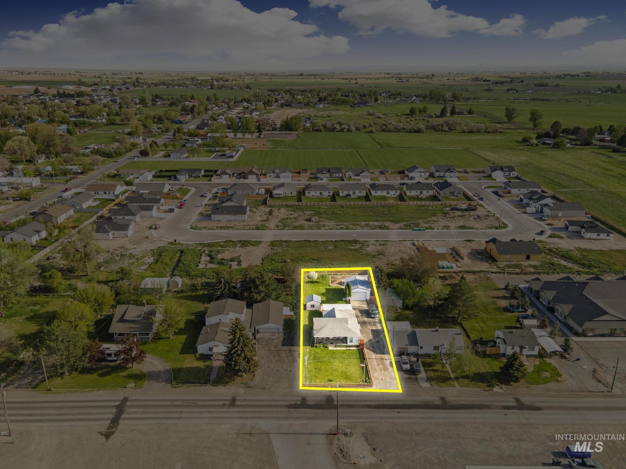 View of rural area featuring property parcel outlined