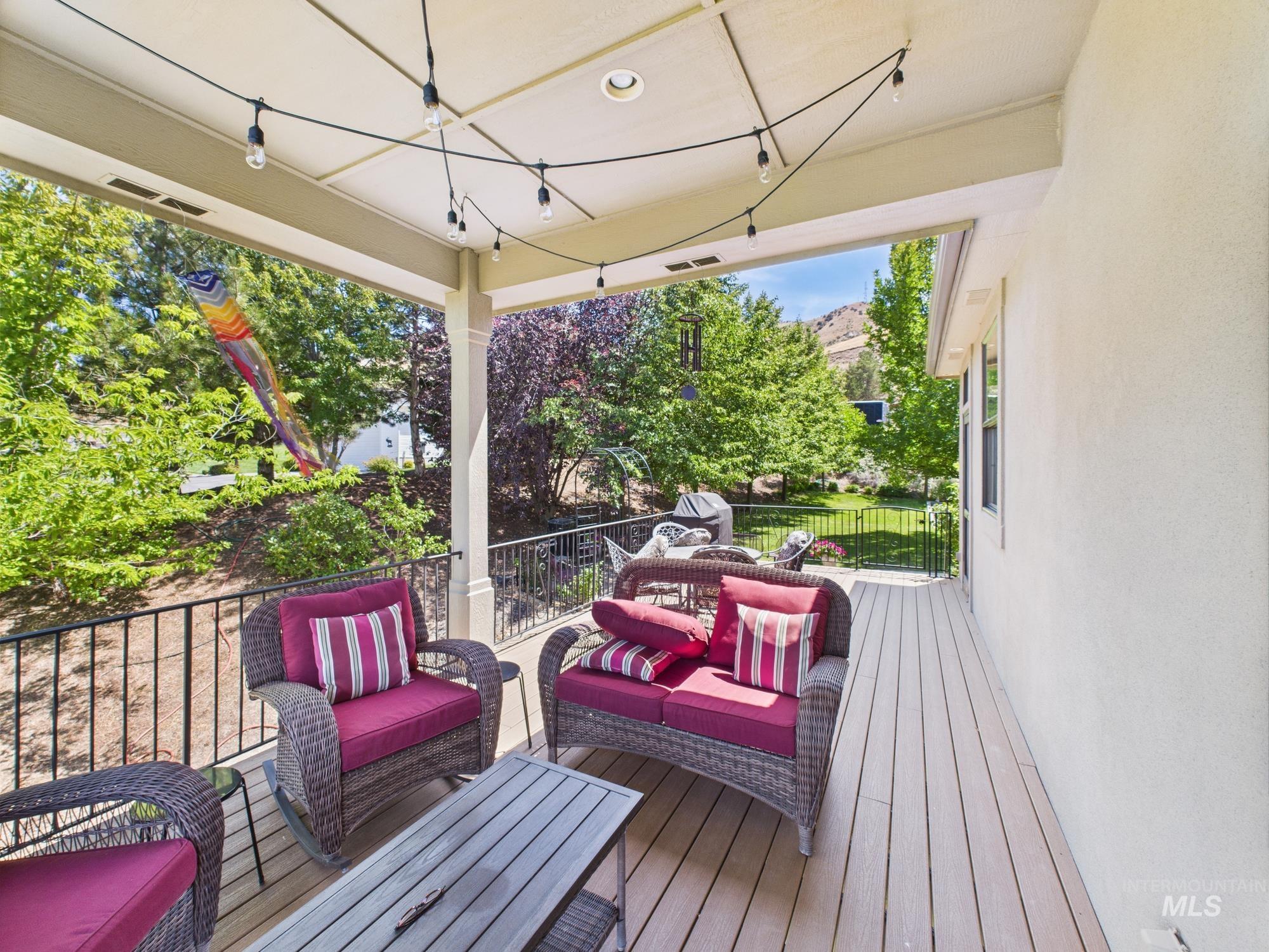 Deck featuring an outdoor living space