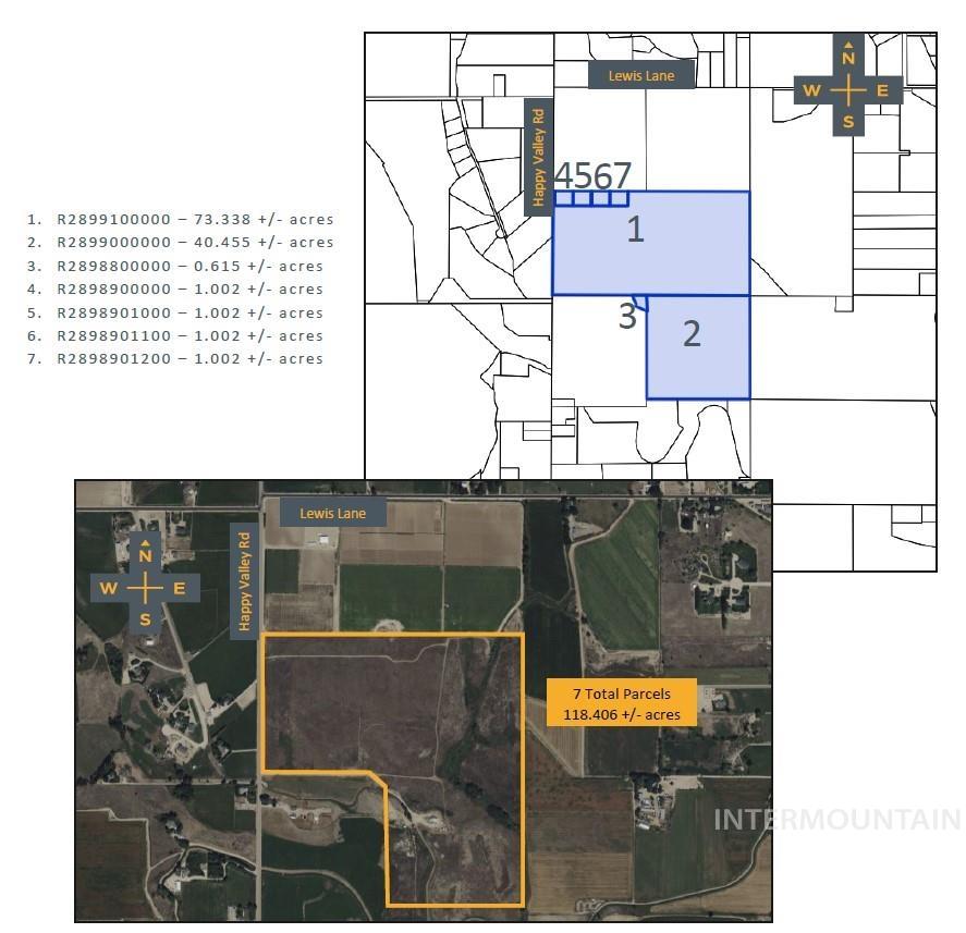 Map / location with property parcel outlined