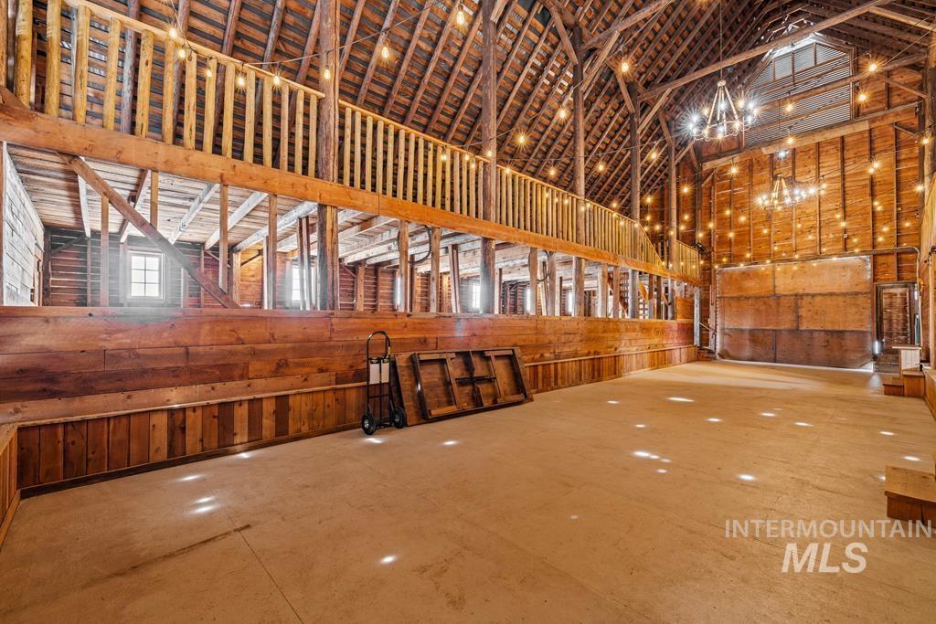 View of horse barn
