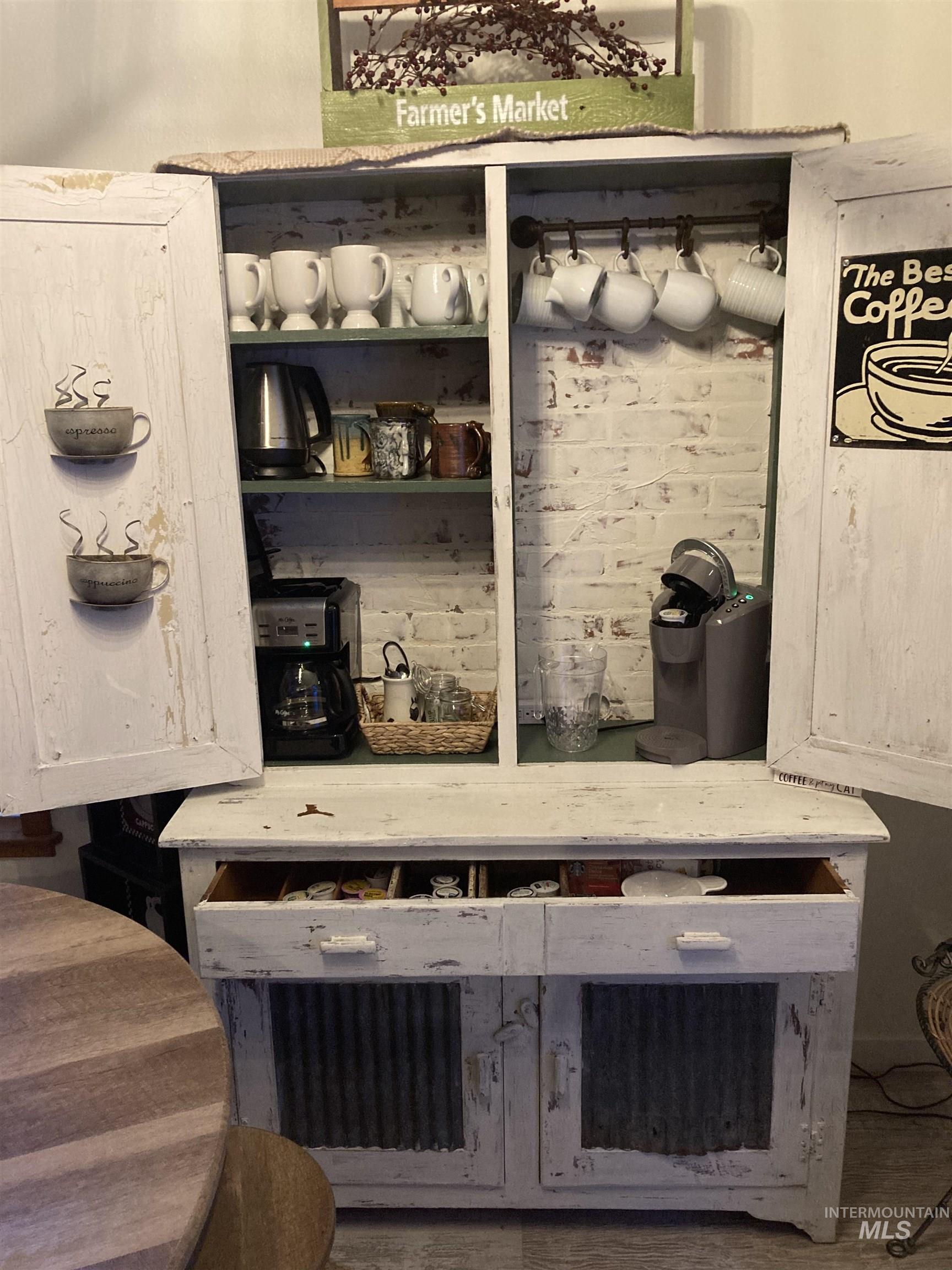 Bar with wood finished floors