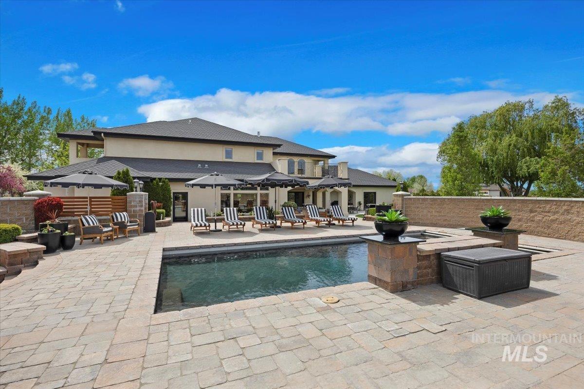 View of pool with a patio