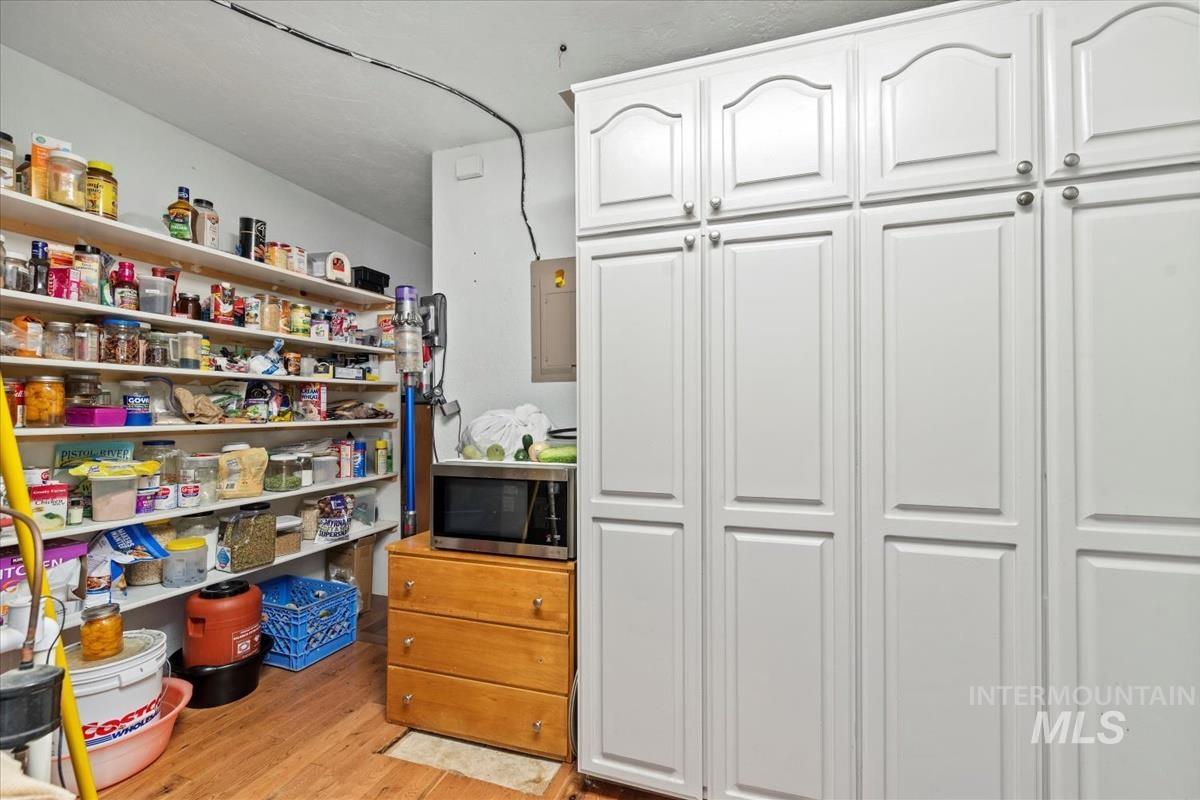 Storage area with electric panel