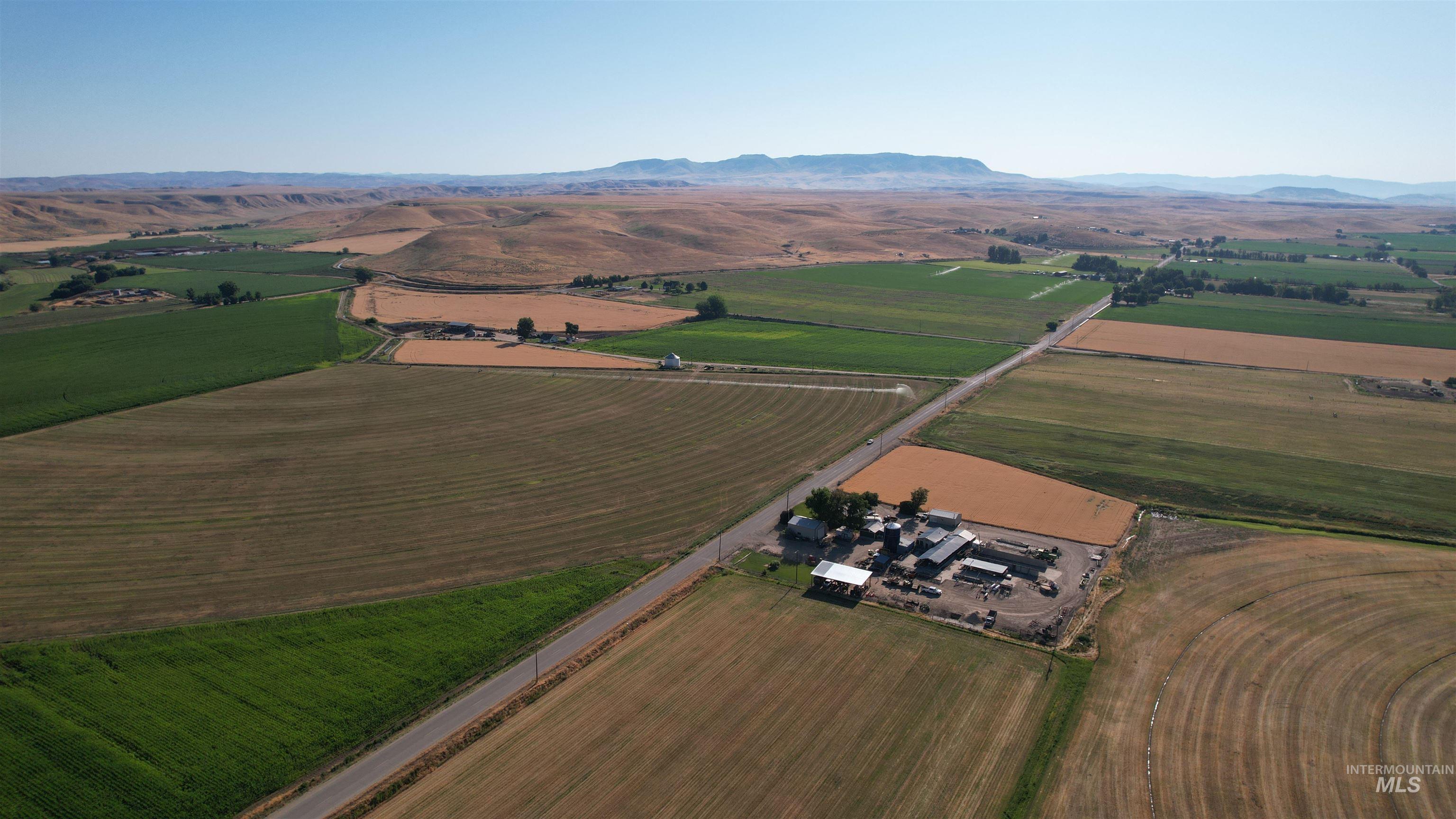 Aerial view of property's location featuring rural landscape