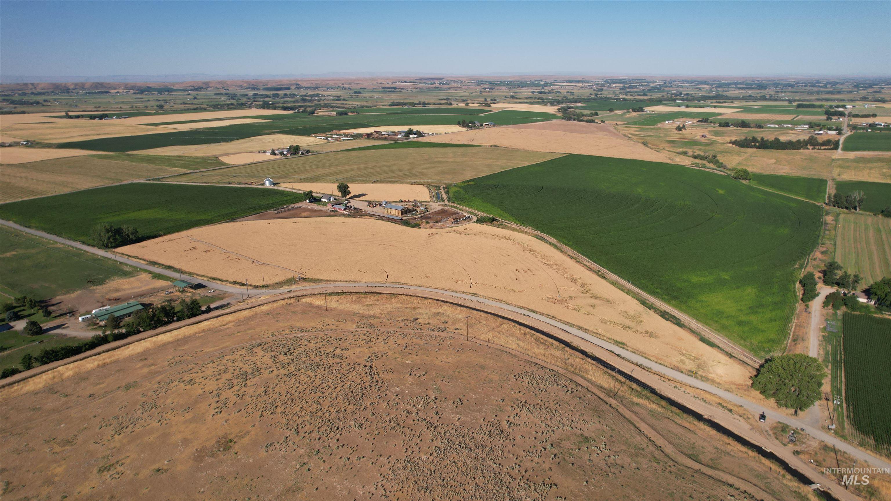 Aerial view of property's location with rural landscape