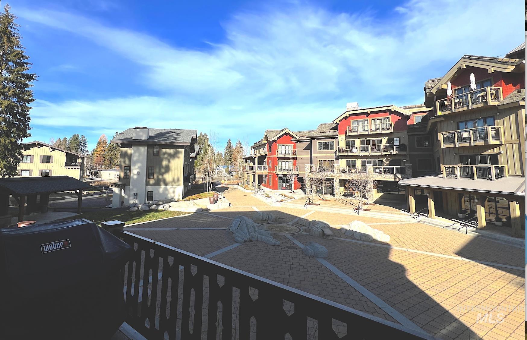 View of building exterior featuring a residential view