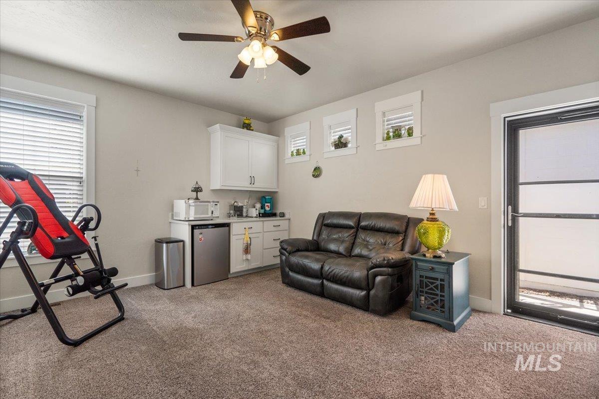 Multi-gen suite with a mini kitchen and separate access.