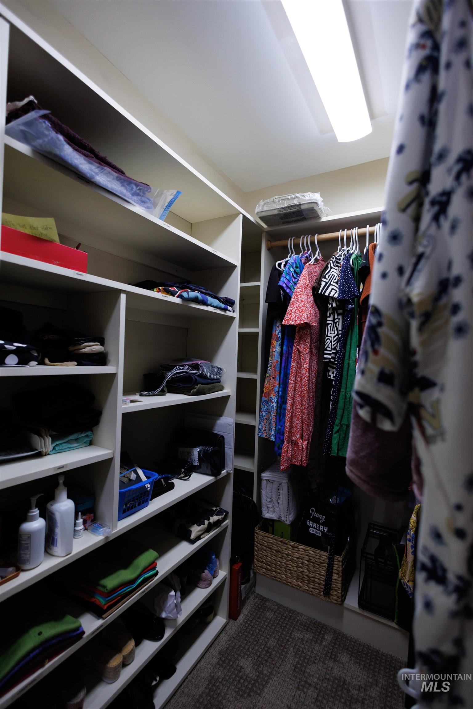 View of walk in closet